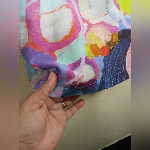 Colorful Abstract Women's Blouse Claire Desjardins - Picture 6 of 16